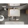 Mexen Rivel meuble de salle de bain sous lavabo 70 cm, 1 tiroir, rainuré, chêne - 91A20-07023-1-BF81