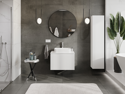 Mexen Rivel meuble de salle de bains sous lavabo 70 cm, 1 tiroir, rainuré, blanc mat - 91A20-07047-1-BF01