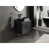 Mexen Rivel meuble de salle de bain sous lavabo 70 cm, 1 tiroir, rainuré, noir mat - 91A20-07047-1-BF71