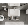 Mexen Rivel meuble de salle de bain sous lavabo 70 cm, 2 tiroirs, rainuré, blanc mat - 91A20-07047-2-BFF01