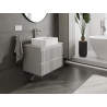 Mexen Rivel meuble de salle de bain sous-lavabo 70 cm, 2 tiroirs, rainuré, gris mat - 91A20-07047-2-BFF62