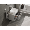 Mexen Rivel meuble de salle de bain sous-lavabo 70 cm, 2 tiroirs, rainuré, gris mat - 91A20-07047-2-BFF62