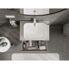 Mexen Rivel meuble de salle de bain sous-lavabo 70 cm, 2 tiroirs, rainuré, gris mat - 91A20-07047-2-BFF62