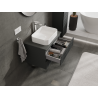 Mexen Rivel armoire de salle de bain sous-lavabo 70 cm, 2 tiroirs, rainurée, graphite mat - 91A20-07047-2-BFF66
