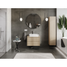 Mexen Rivel meuble de salle de bains sous lavabo 70 cm, 2 tiroirs, rainuré, chêne - 91A20-07047-2-BFF81