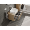 Mexen Rivel meuble de salle de bains sous lavabo 70 cm, 2 tiroirs, rainuré, chêne - 91A20-07047-2-BFF81