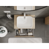 Mexen Rivel meuble de salle de bains sous lavabo 70 cm, 2 tiroirs, rainuré, chêne - 91A20-07047-2-BFF81