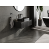 Mexen Rivel meuble sous-vasque de salle de bain 80 cm, 1 tiroir, rainuré, noir mat - 91A20-08023-1-BF71