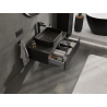 Mexen Rivel meuble sous-vasque de salle de bain 80 cm, 1 tiroir, rainuré, noir mat - 91A20-08023-1-BF71