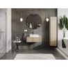 Mexen Rivel meuble de salle de bain sous lavabo 80 cm, 1 tiroir, rainuré, chêne - 91A20-08023-1-BF81
