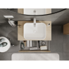 Mexen Rivel meuble de salle de bain sous lavabo 80 cm, 1 tiroir, rainuré, chêne - 91A20-08023-1-BF81