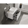Mexen Rivel meuble de salle de bain sous-lavabo 80 cm, 1 tiroir, rainuré, blanc mat - 91A20-08047-1-BF01
