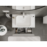 Mexen Rivel meuble de salle de bain sous-lavabo 80 cm, 1 tiroir, rainuré, blanc mat - 91A20-08047-1-BF01