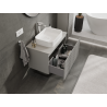 Mexen Rivel meuble de salle de bain sous-vasque 80 cm, 1 tiroir, rainuré, gris mat - 91A20-08047-1-BF62