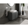 Mexen Rivel meuble de salle de bain sous-vasque 80 cm, 1 tiroir, rainuré, graphite mat - 91A20-08047-1-BF66