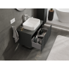 Mexen Rivel meuble de salle de bain sous-vasque 80 cm, 1 tiroir, rainuré, graphite mat - 91A20-08047-1-BF66