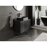 Mexen Rivel meuble de salle de bains sous-vasque 80 cm, 1 tiroir, rainuré, noir mat - 91A20-08047-1-BF71