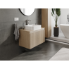 Mexen Rivel meuble de salle de bain sous lavabo 80 cm, 1 tiroir, rainuré, chêne - 91A20-08047-1-BF81