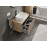 Mexen Rivel meuble de salle de bain sous lavabo 80 cm, 1 tiroir, rainuré, chêne - 91A20-08047-1-BF81