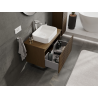 Mexen Rivel meuble sous-lavabo 80 cm, 1 tiroir, nervuré, noyer - 91A20-08047-1-BF86