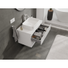 Mexen Rivel meuble de salle de bain sous-lavabo 80 cm, 2 tiroirs, cannelé, blanc mat - 91A20-08047-2-BFF01
