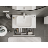 Mexen Rivel meuble de salle de bain sous-lavabo 80 cm, 2 tiroirs, cannelé, blanc mat - 91A20-08047-2-BFF01