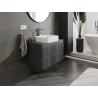 Mexen Rivel meuble sous-lavabo 80 cm, 2 tiroirs, rainuré, graphite mat - 91A20-08047-2-BFF66