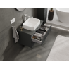 Mexen Rivel meuble sous-lavabo 80 cm, 2 tiroirs, rainuré, graphite mat - 91A20-08047-2-BFF66