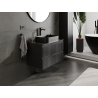 Mexen Rivel armoire de salle de bain sous-vasque 80 cm, 2 tiroirs, rainurée, noir mat - 91A20-08047-2-BFF71