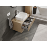 Mexen Rivel meuble de salle de bain sous lavabo 80 cm, 2 tiroirs, rainuré, chêne - 91A20-08047-2-BFF81
