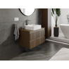 Mexen Rivel meuble de salle de bain sous lavabo 80 cm, 2 tiroirs, rainuré, noix - 91A20-08047-2-BFF86