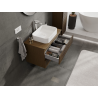 Mexen Rivel meuble de salle de bain sous lavabo 80 cm, 2 tiroirs, rainuré, noix - 91A20-08047-2-BFF86
