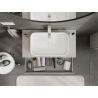 Mexen Rivel meuble de salle de bain sous-lavabo 90 cm, 1 tiroir, rainuré, gris mat - 91A20-09023-1-BF62