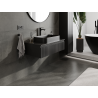Mexen Rivel meuble de salle de bain sous-lavabo 90 cm, 1 tiroir, rainuré, noir mat - 91A20-09023-1-BF71