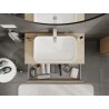 Mexen Rivel meuble de salle de bain sous-vasque 90 cm, 1 tiroir, rainuré, chêne - 91A20-09023-1-BF81