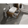 Mexen Rivel meuble de salle de bain sous-lavabo 90 cm, 1 tiroir, rainuré, noyer - 91A20-09023-1-BF86