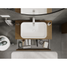 Mexen Rivel meuble de salle de bain sous-lavabo 90 cm, 1 tiroir, rainuré, noyer - 91A20-09023-1-BF86