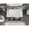 Mexen Rivel meuble de salle de bains sous lavabo 90 cm, 1 tiroir, rainuré, blanc mat - 91A20-09047-1-BF01