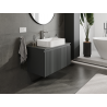 Mexen Rivel meuble de salle de bains sous-lavabo 90 cm, 1 tiroir, rainuré, gris mat - 91A20-09047-1-BF66