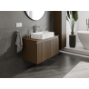 Mexen Rivel meuble lavabo 90 cm, 1 tiroir, rainuré, noyer - 91A20-09047-1-BF86