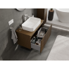 Mexen Rivel meuble lavabo 90 cm, 1 tiroir, rainuré, noyer - 91A20-09047-1-BF86