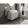 Mexen Rivel meuble de salle de bain sous-lavabo 90 cm, 2 tiroirs, rainuré, gris mat - 91A20-09047-2-BFF62