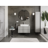 Mexen Rivel meuble de salle de bain sous-lavabo 90 cm, 2 tiroirs, rainuré, gris mat - 91A20-09047-2-BFF62