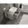 Mexen Rivel meuble de salle de bain sous-lavabo 90 cm, 2 tiroirs, rainuré, gris mat - 91A20-09047-2-BFF62
