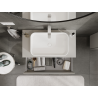 Mexen Rivel meuble de salle de bain sous-lavabo 90 cm, 2 tiroirs, rainuré, gris mat - 91A20-09047-2-BFF62