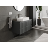 Mexen Rivel meuble de salle de bain sous lavabo 90 cm, 2 tiroirs, rainuré, graphite mat - 91A20-09047-2-BFF66