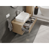 Mexen Rivel armoire de salle de bains sous-vasque 90 cm, 2 tiroirs, rainurée, chêne - 91A20-09047-2-BFF81