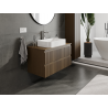 Mexen Rivel meuble de salle de bain sous vasque 90 cm, 2 tiroirs, rainuré, noyer - 91A20-09047-2-BFF86