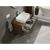 Mexen Rivel meuble de salle de bain sous vasque 90 cm, 2 tiroirs, rainuré, noyer - 91A20-09047-2-BFF86