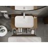 Mexen Rivel meuble de salle de bain sous vasque 90 cm, 2 tiroirs, rainuré, noyer - 91A20-09047-2-BFF86